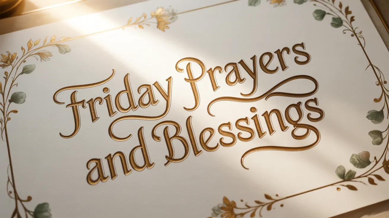 Friday Prayers and Blessings